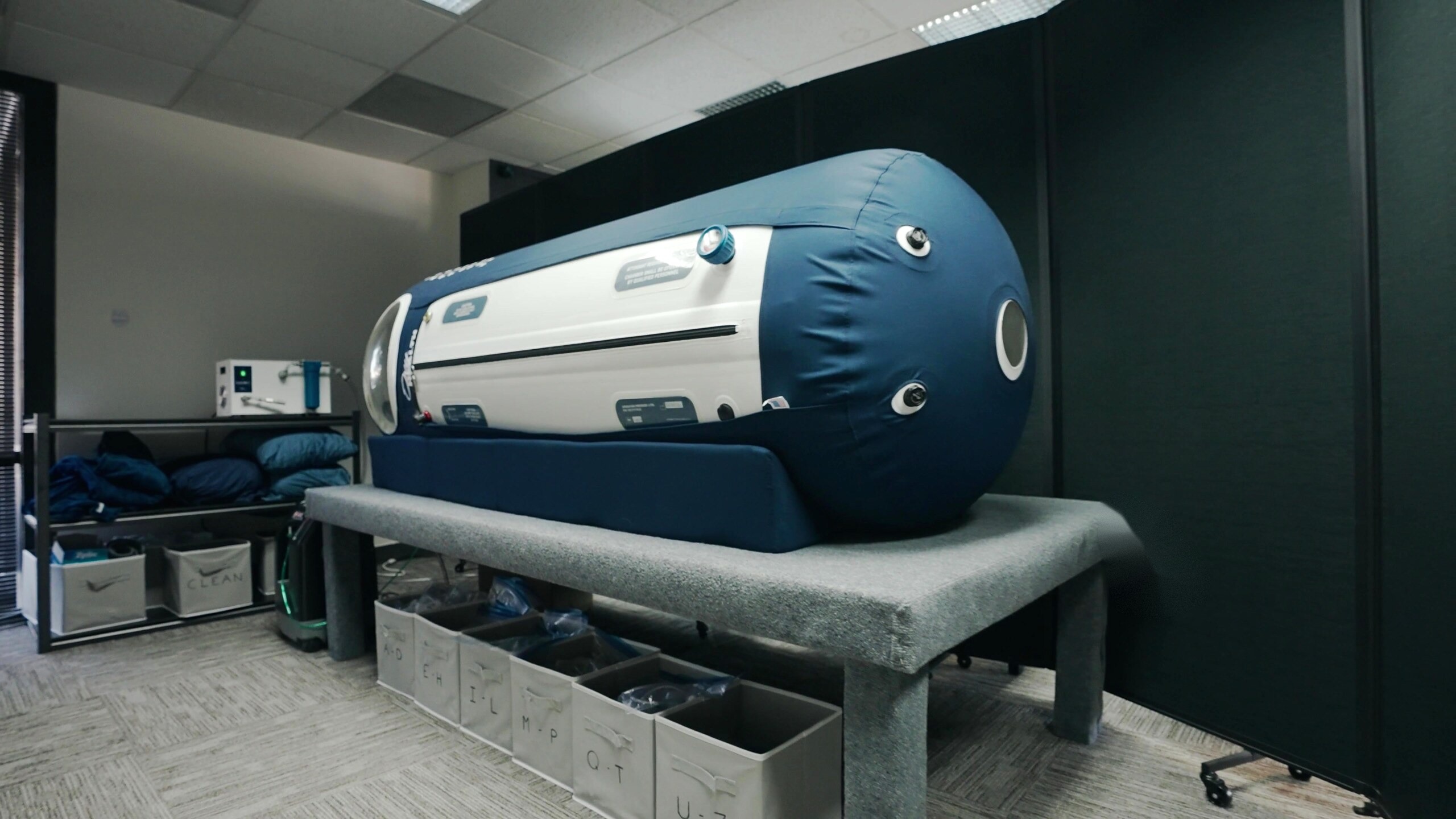 Blue OxyHealth hyperbaric oxygen chamber at Transform Wellness in San Diego