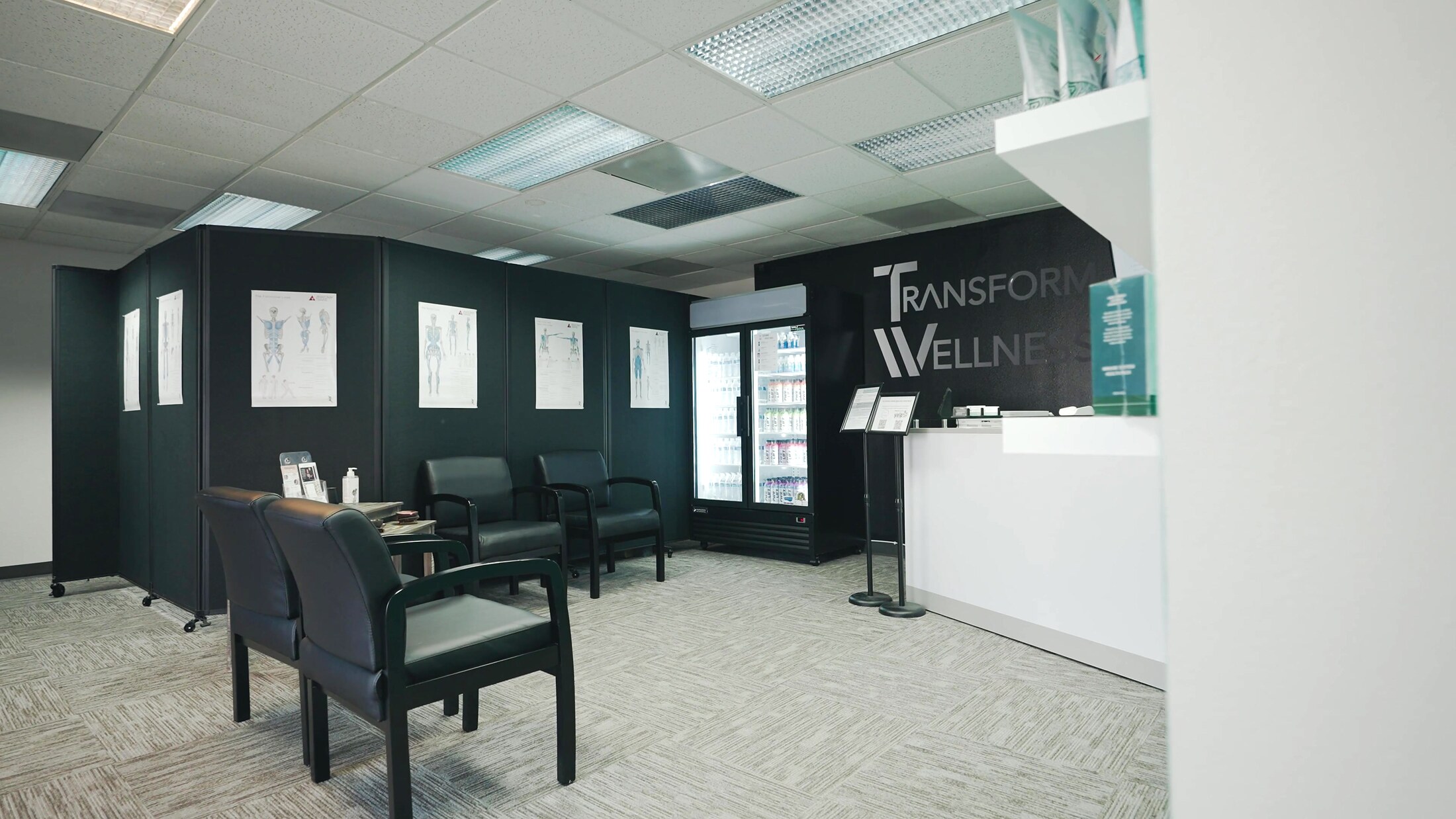 Transform Wellness reception and waiting area in San Diego, California